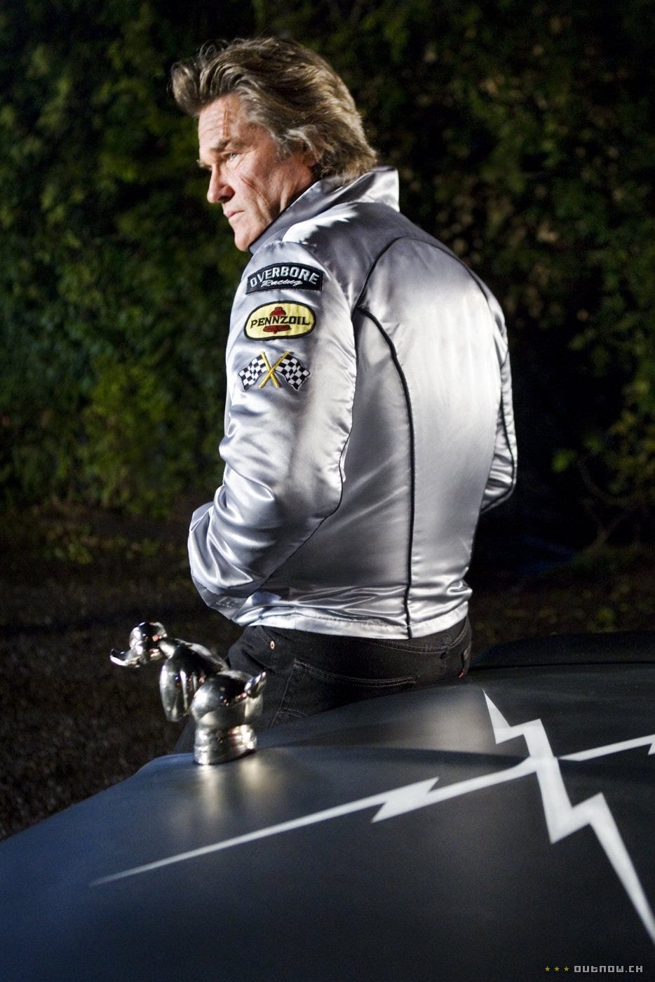 Kurt Russell Satin Jacket In Death Proof Movie By Celebrities Outfits Medium