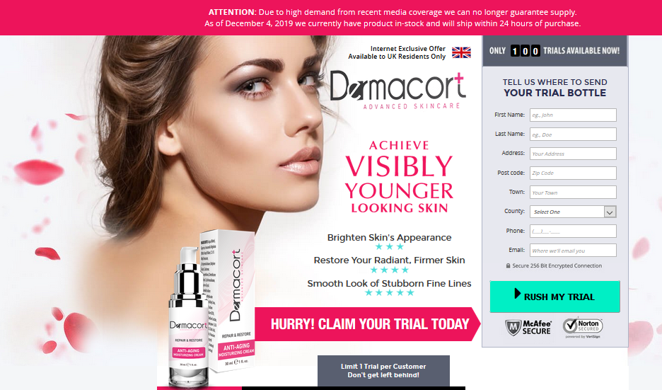 dermacort face cream