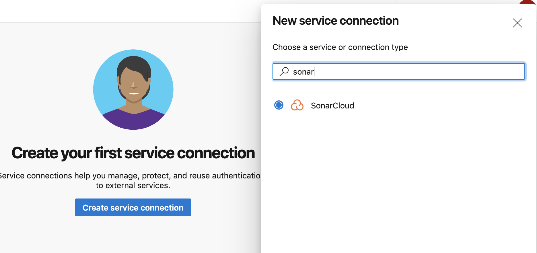 Creating Sonarcloud Services