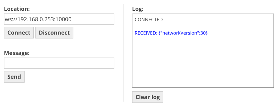 Our plugin running a WebSocket server on the ARK Development Network