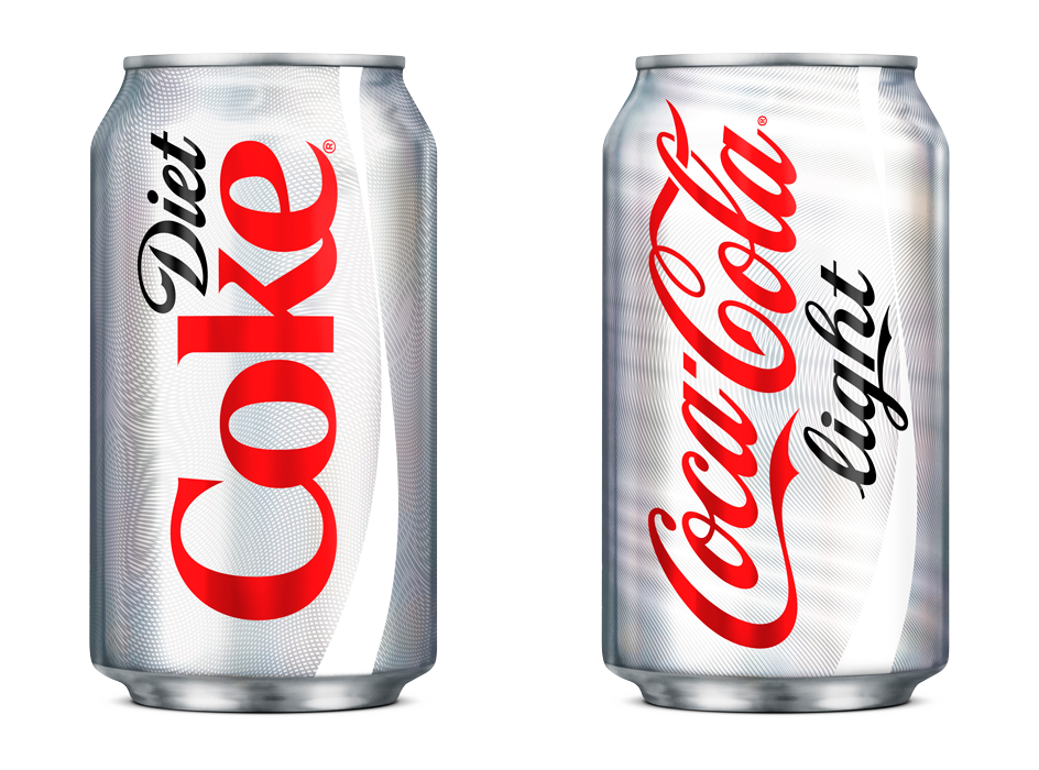 Image result for coca cola diet vs light