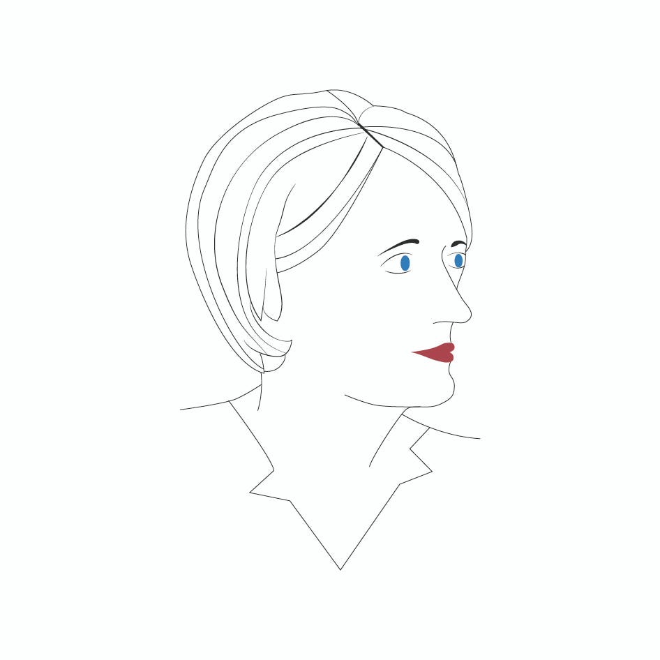 Silvia Givone in un disegno di Irene Ieri, 2020