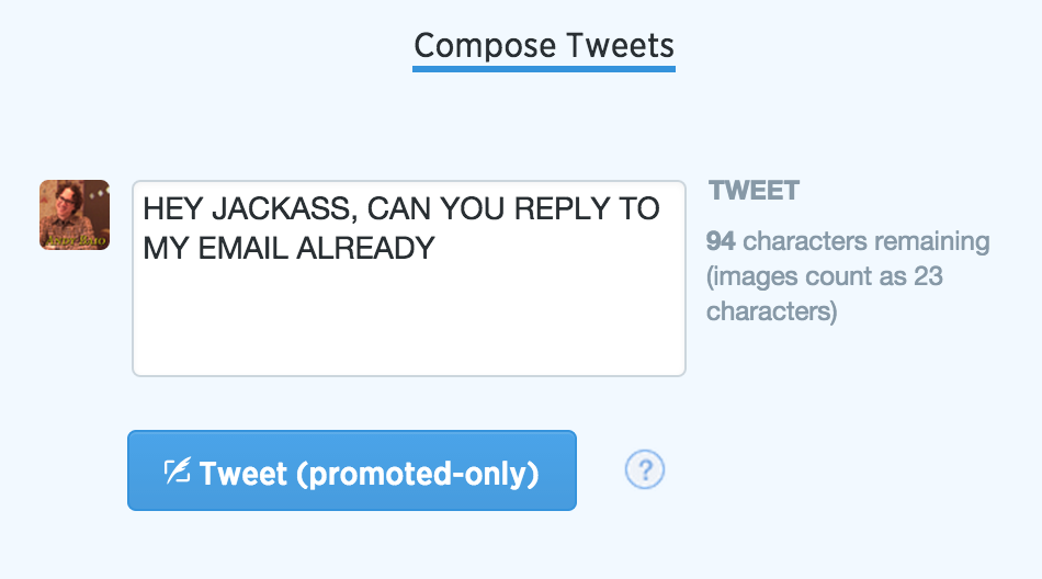 Stupid Tricks With Promoted Tweets By Andy Baio The Message Medium