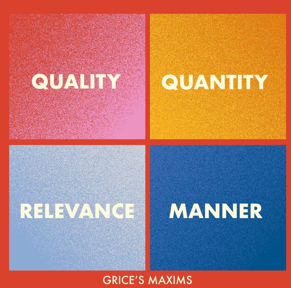Gricean maxims rules image