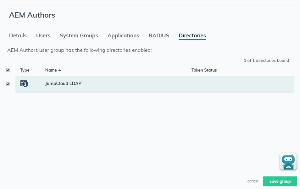 Integrate AEM 6.5 with LDAP using JumpCloud ldapasaservice by