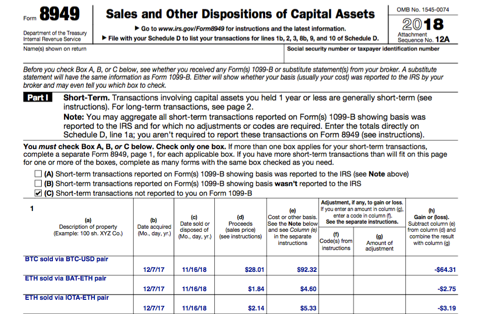 cryptocurrency short term tax percentage calculation