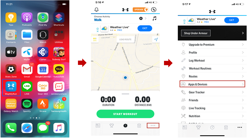 Integration of Samsung Health with MapMyRun in iOS!  by iOS TriX FixX  Medium