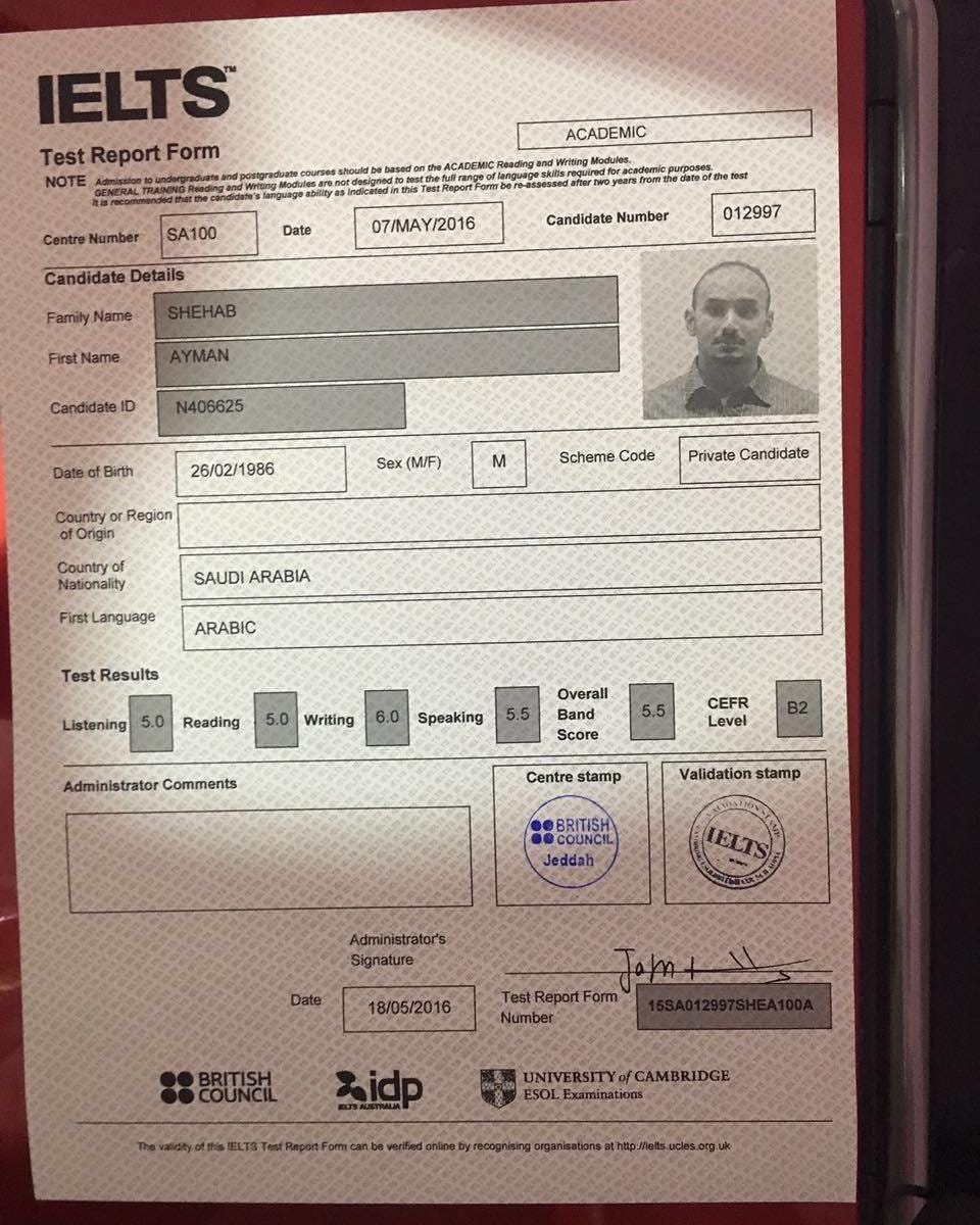 VERIFIABLE VALID,REGISTERED AND ORIGINAL IELTS/TOEFL ... GET