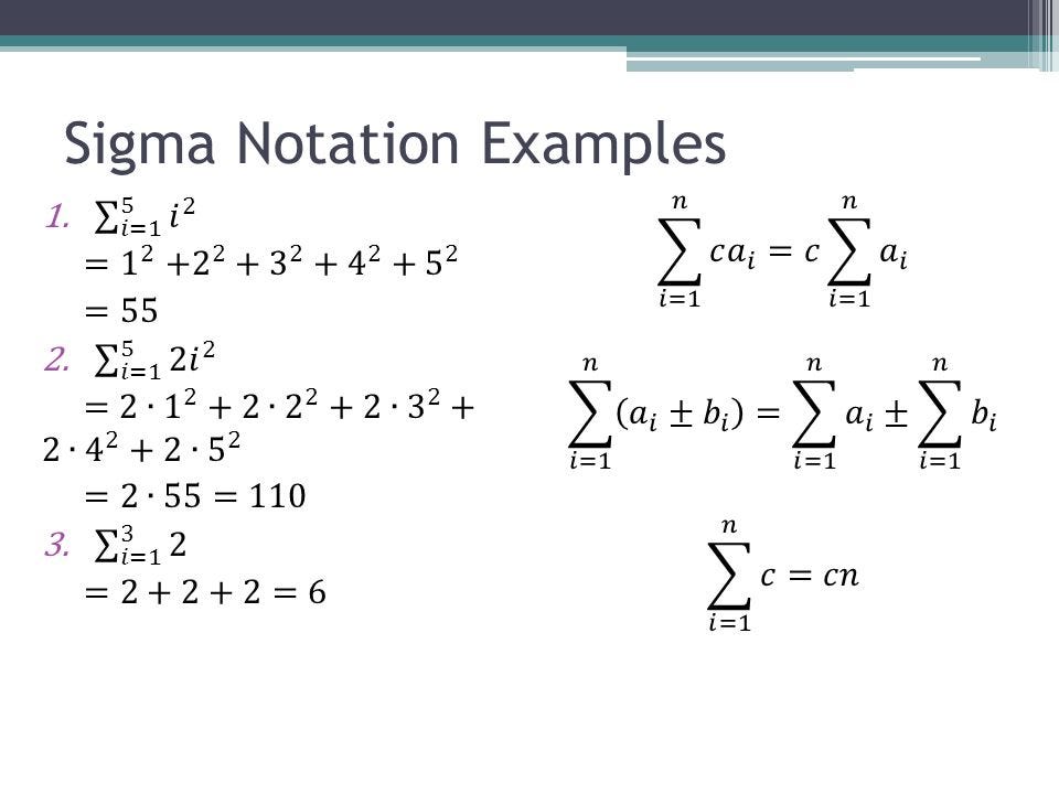 How to write summation notation image
