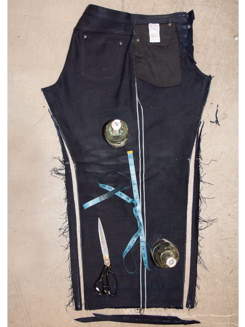 tapered jeans before and after