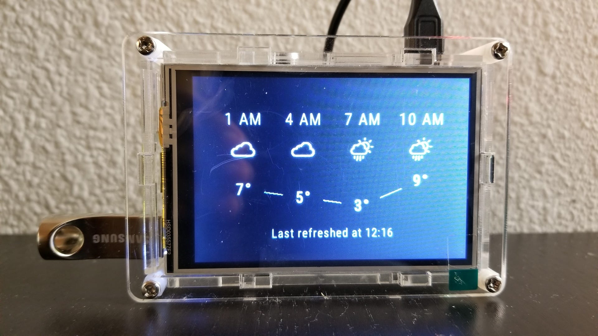 Raspberry pi clock and weather display amelarr