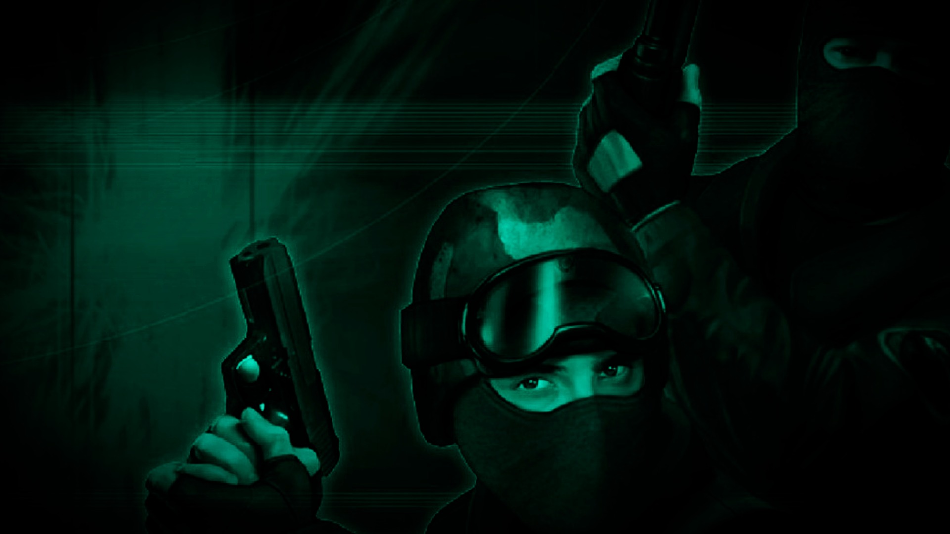 Capa do jogo Counter Strike 1.6 com filtro verde