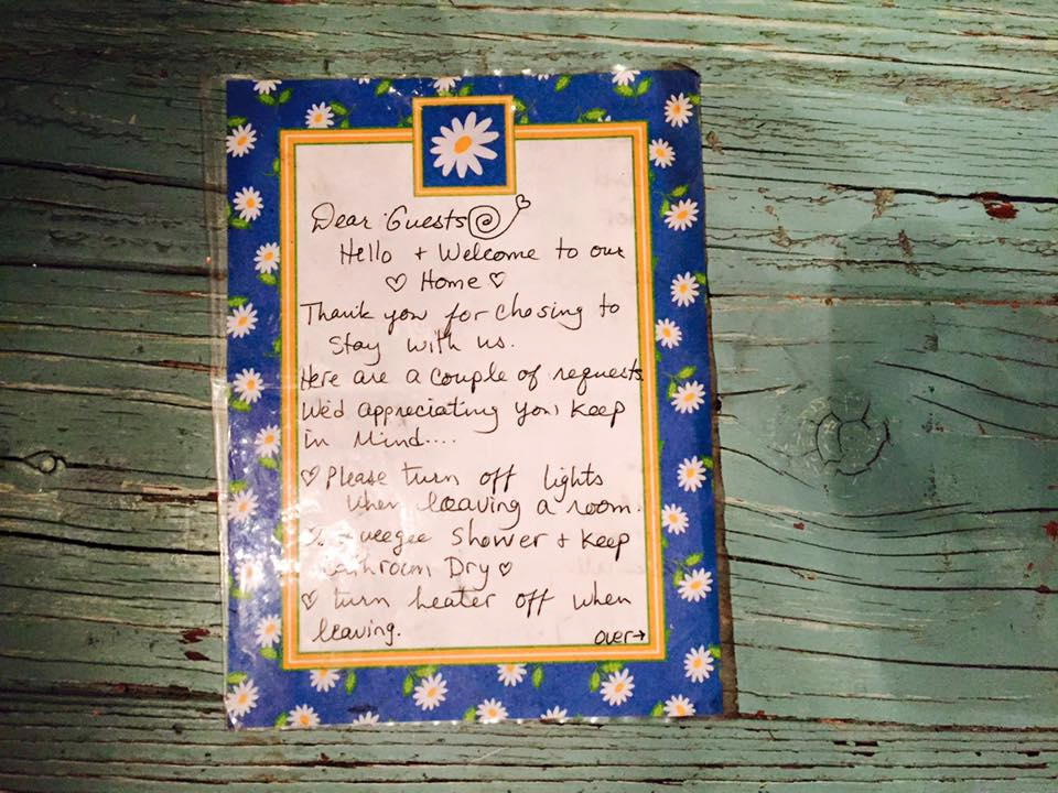photo Handwritten Welcome Note For House Guests unspoken words the art of non verbal