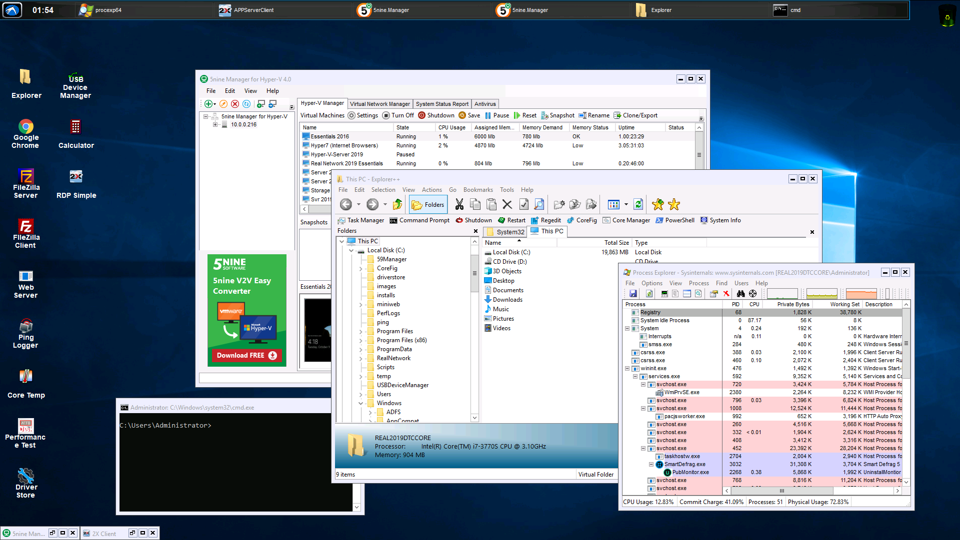 Adding Gui Based Capabilities To Windows Server Core Transformation To A Full Scale Gui Based Workstation For Windows Server Standard Datacenter Hyper V Minishell Sysinternals 5nine Winrar More By Real Network Labs