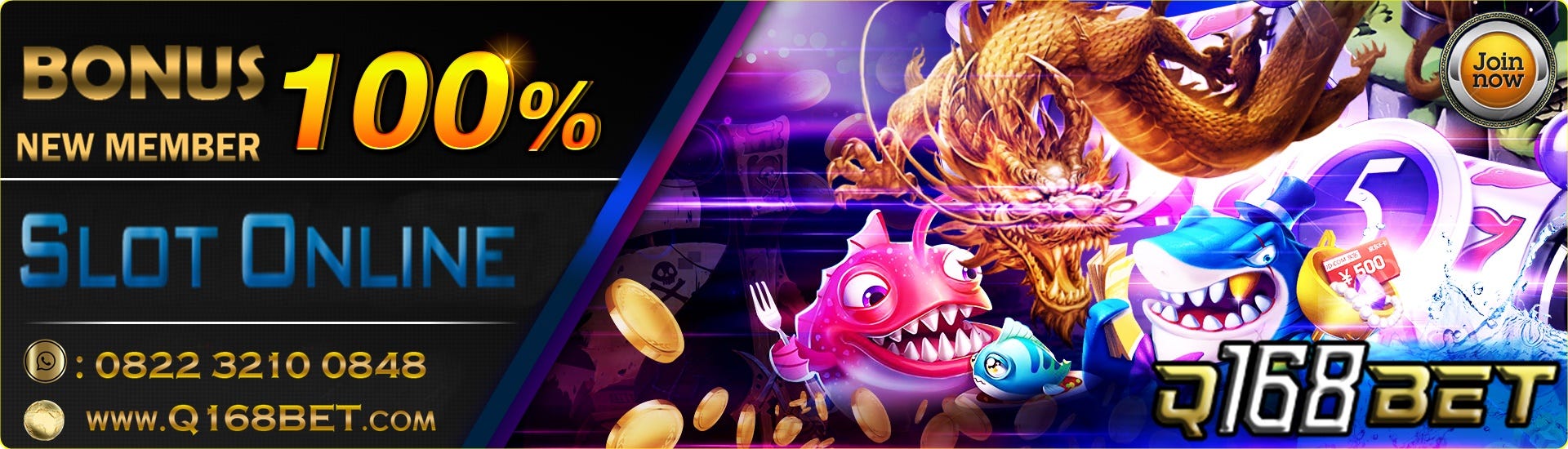 Q168Bet  -  Promo Bonus New member 100%