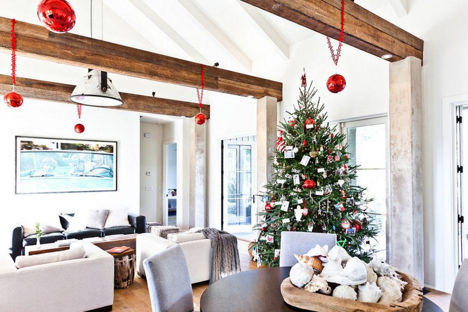 Beautiful Living Room Decorating For Christmas Holiday