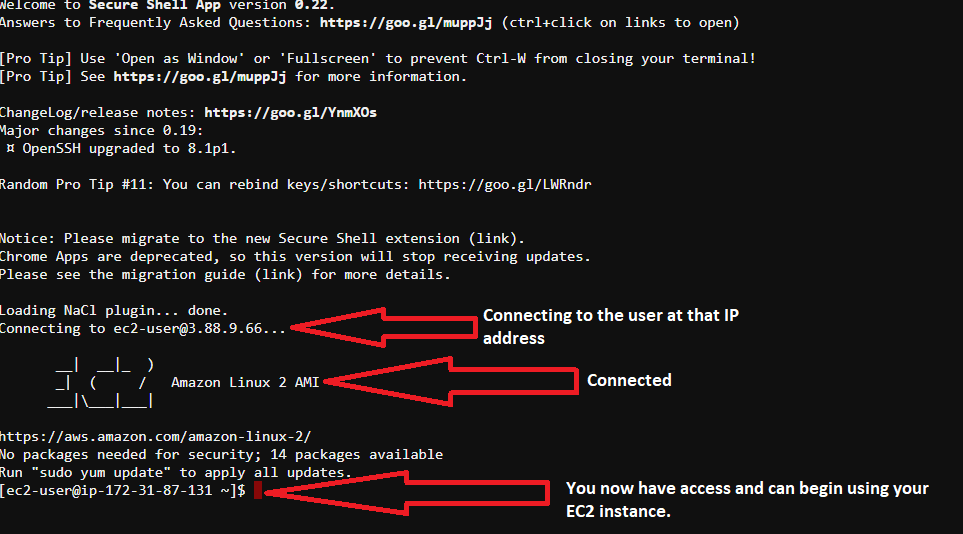 How to SSH to an AWS EC2 Linux Instance from Chrome's ...