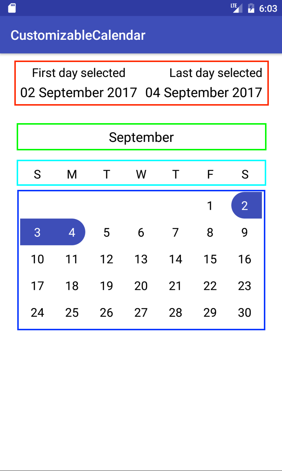 Android Custom Calendar with events | by Patel prashant | Medium