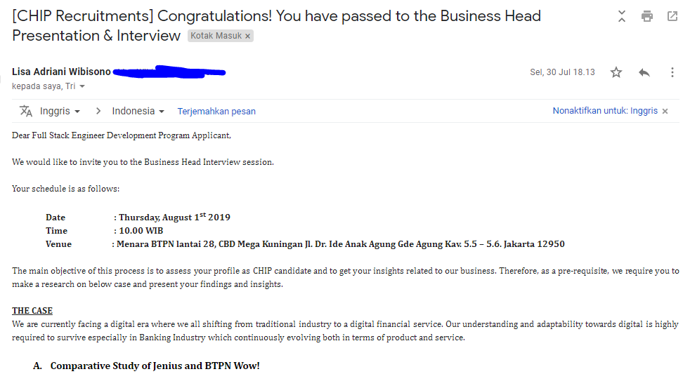 Recruitment Process Chip Btpn 4 Gue Disini Akan Mencoba Sharing By Eric Hariyadi Medium