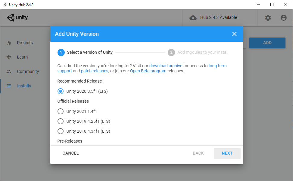 set up unity with visual studio