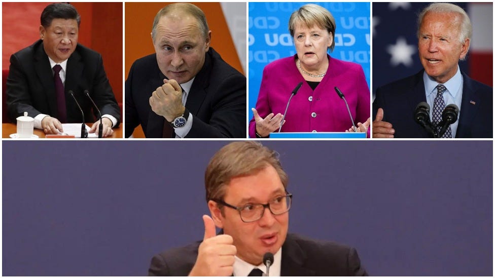 Il leader serbo Vucic anche nella sfida della pandemia gioca una delicata partita geopolitica con le varie potenze mondiali.