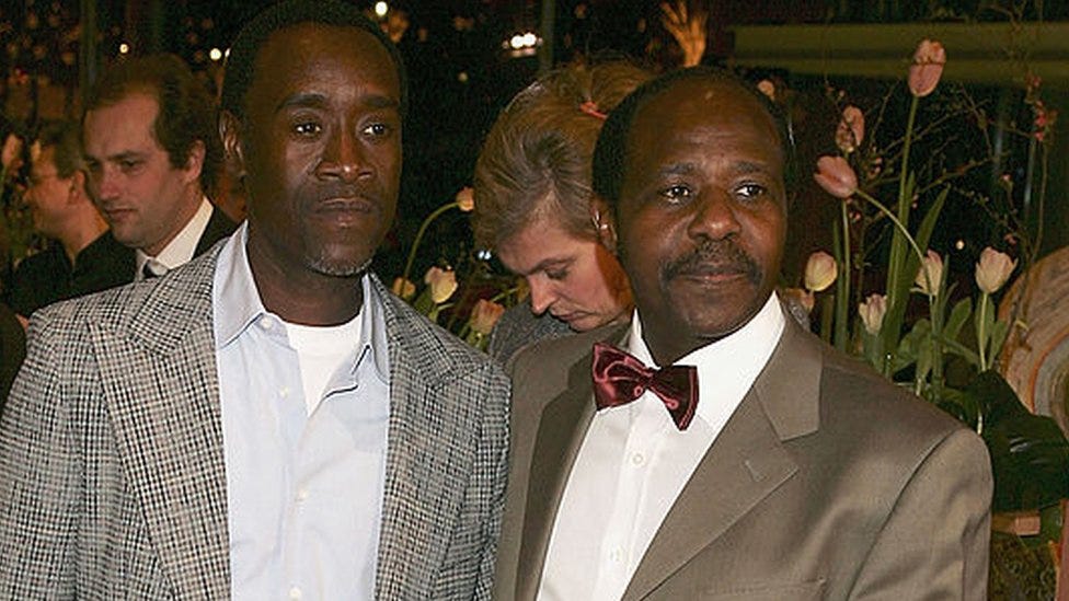 Paul Rusesabagina and Don Cheadle — Getty Images