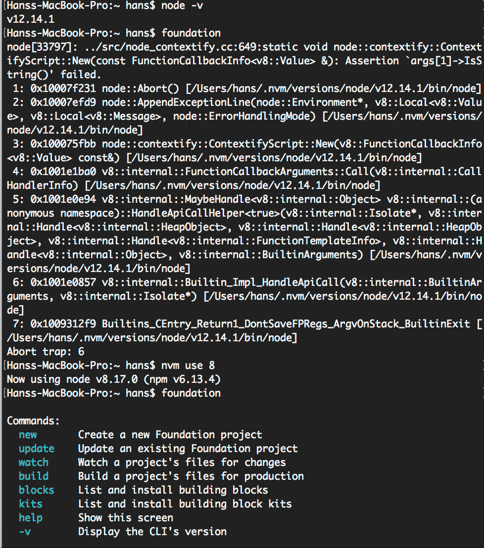 nvm install node version 8 nvm install node version 8