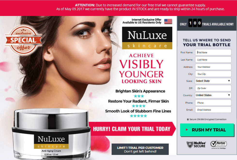nuluxe face cream