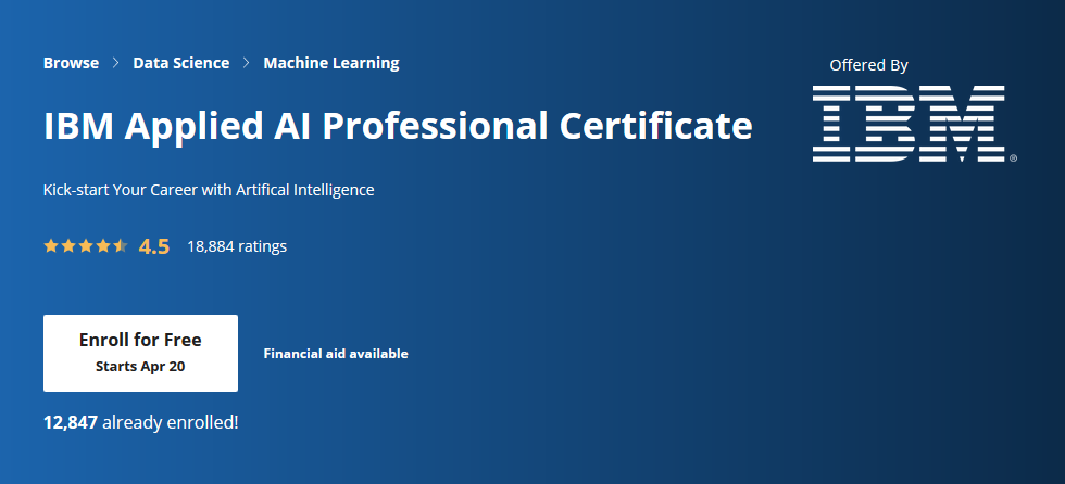 ai certificate ibm professional engineering data applied medium