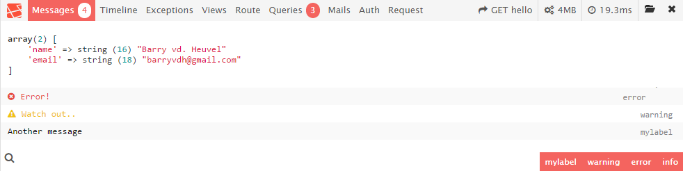 Debugging and development tools for Laravel 5.5 - Employbl  