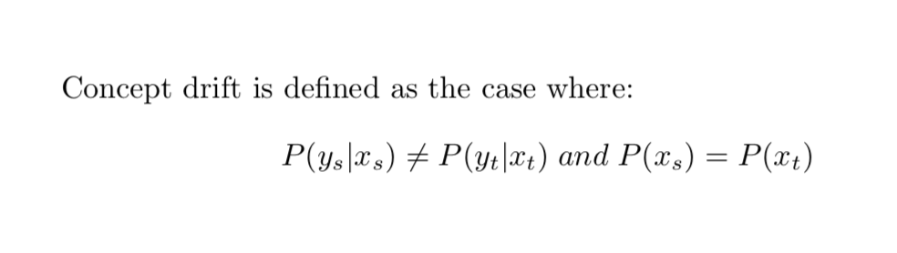 concept data drift definition and formula