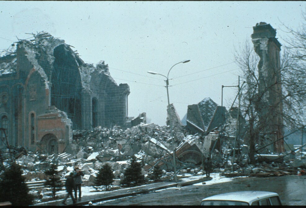 Armenia Earthquake Anniversary. Thirty years ago, a magnitude 6.9… by