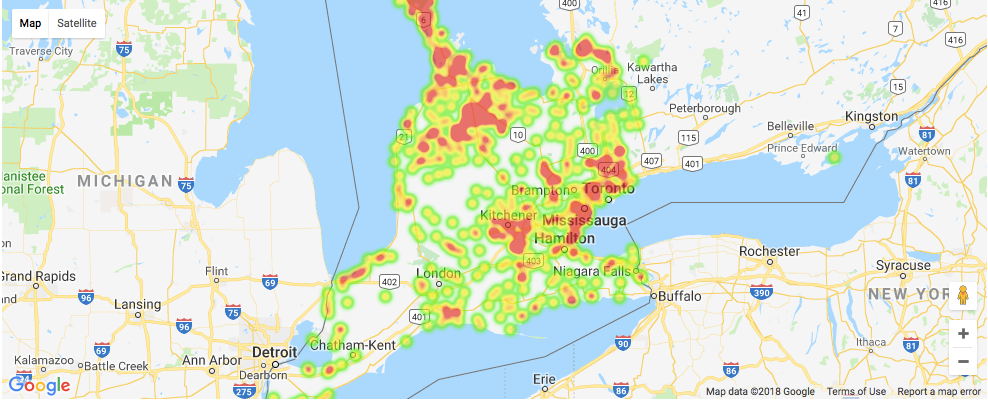 Heat map for fish types weclouddata.com