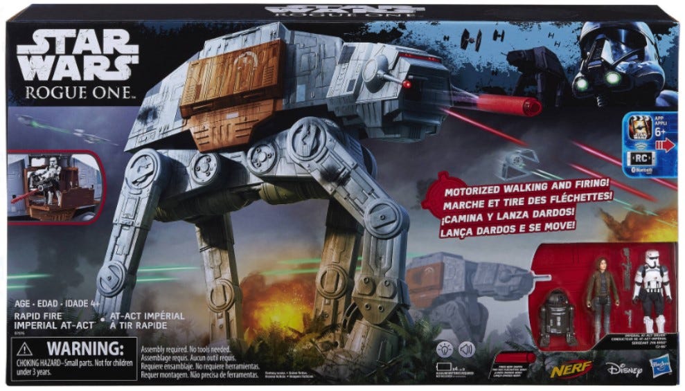 Acrylique Support pour Hasbro AT-Star Trek Walker-The Vintage Collection