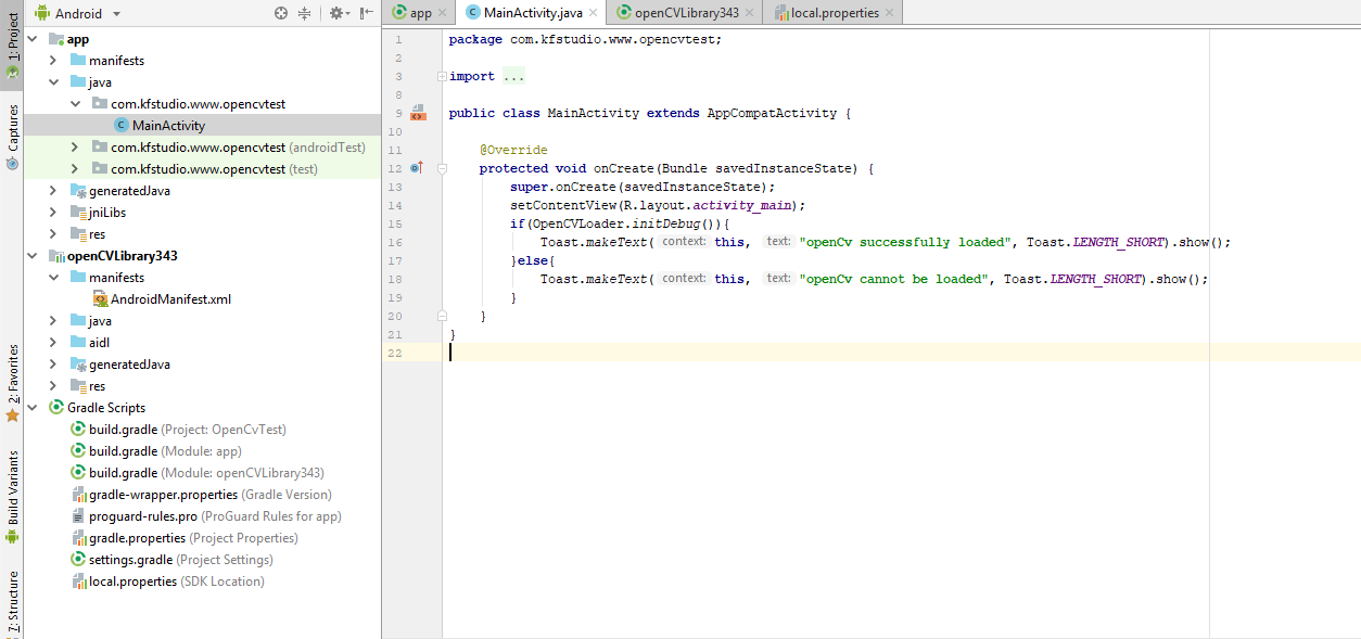 opencv android studio install opencv android studio install