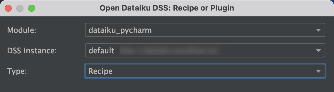 Dataiku Recipe plugin dss