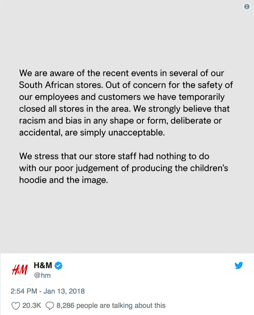 H&M Poorly Handles 2017 Crisis. Last year on January 7th, 2017 H&M… | by  Nala Velez | Medium