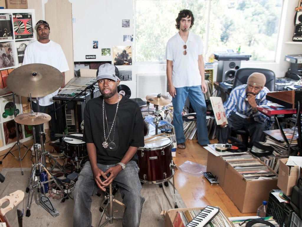 From left to right: MED, J Dilla, Eothen Alapatt and Madlib, pictured in 20...