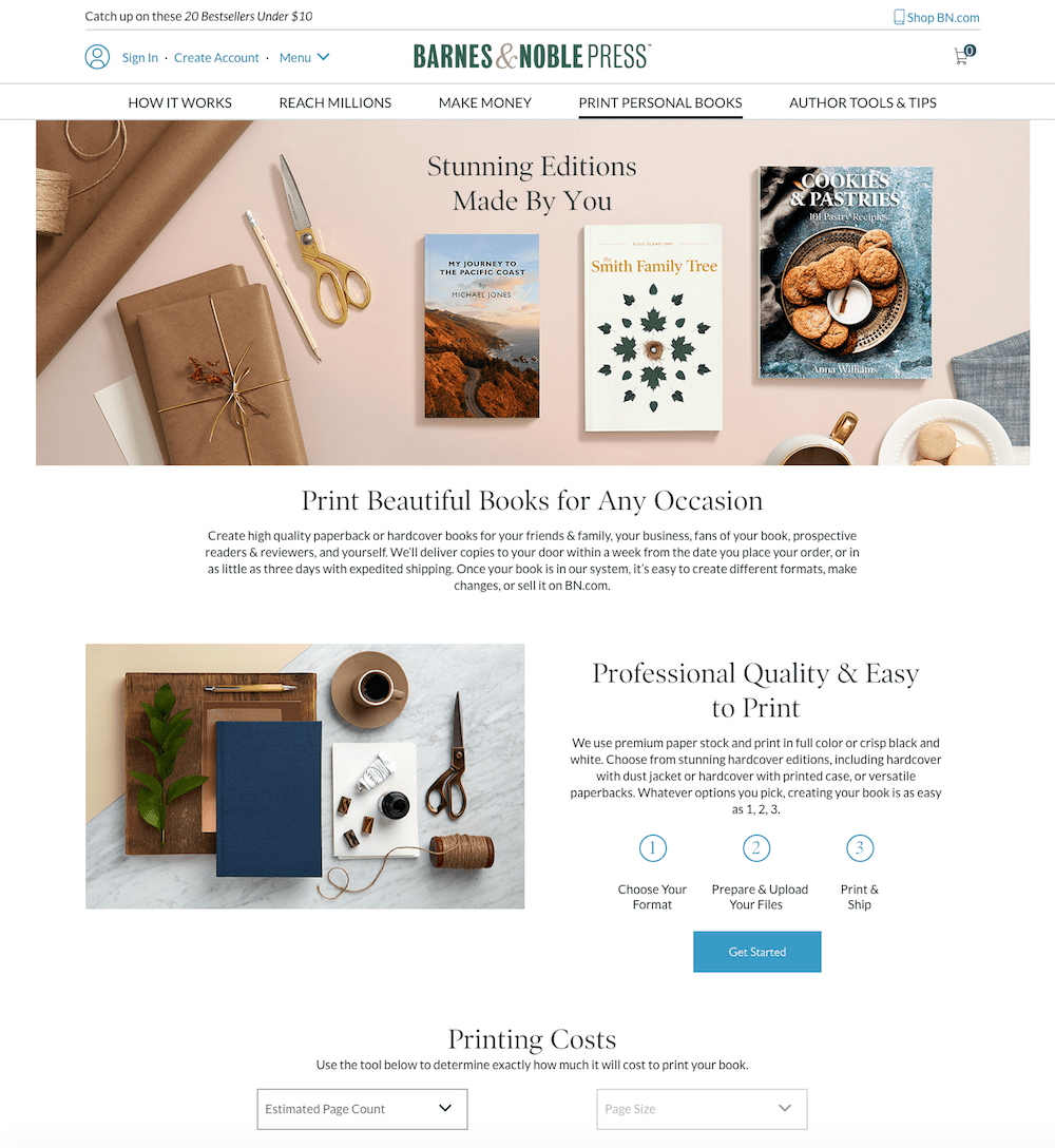 Example page that demonstrates a valuable offer that focuses on the user's needs