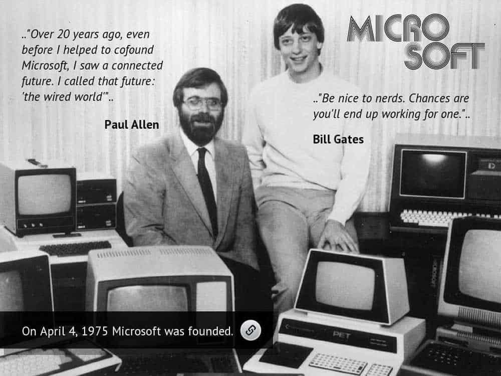 Who inspired bill gates creating microsoft information
