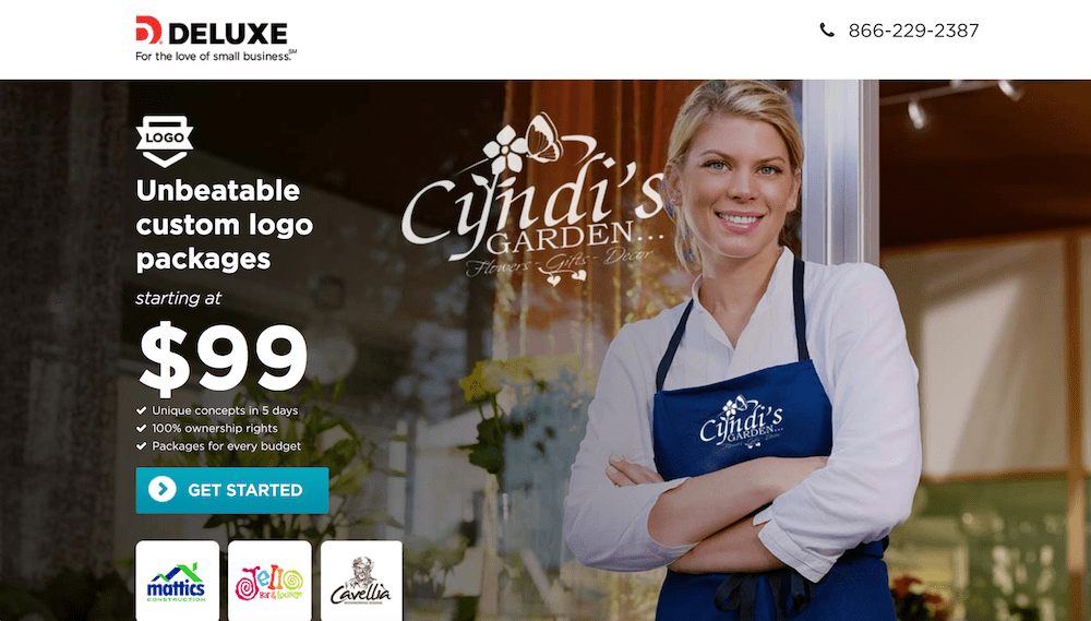 Landing page example to illustrate the idea of above the fold.