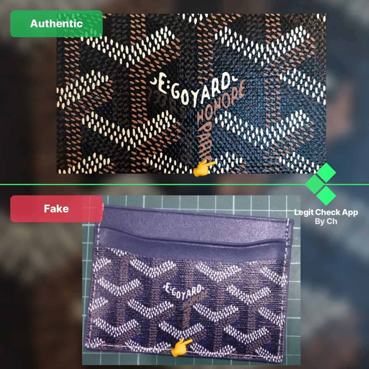 fake goyard vs real