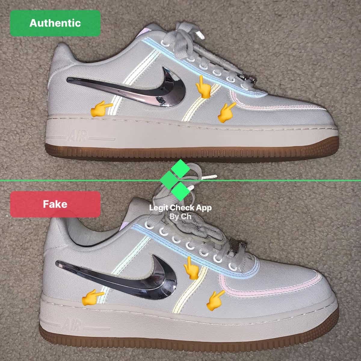travis scott af1 sail real vs fake