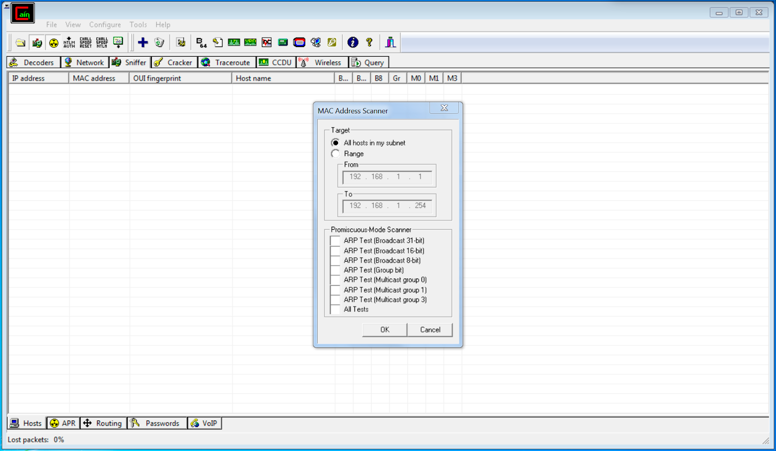 Address Resolution Protocol Poisoning And Detection Using Cain