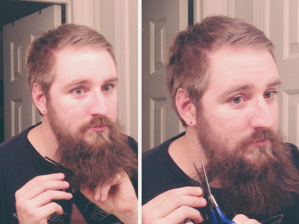 how to trim a beard without clippers