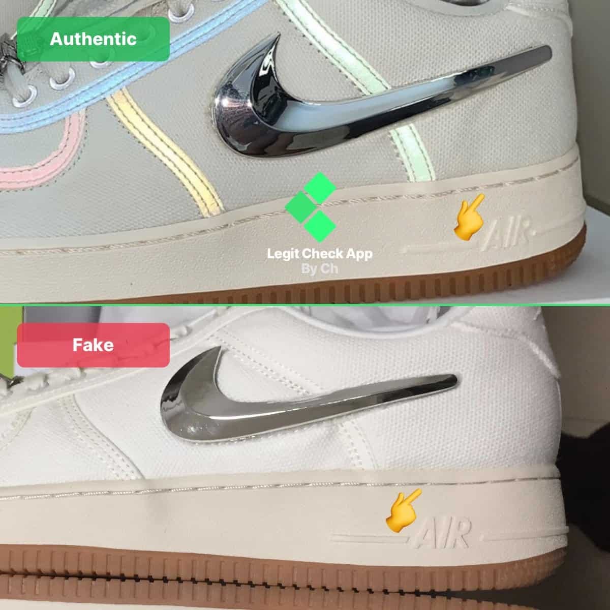 how to tell the difference between real and fake air force ones