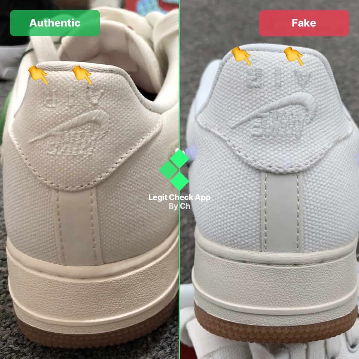 travis scott air force 1 sail real vs fake