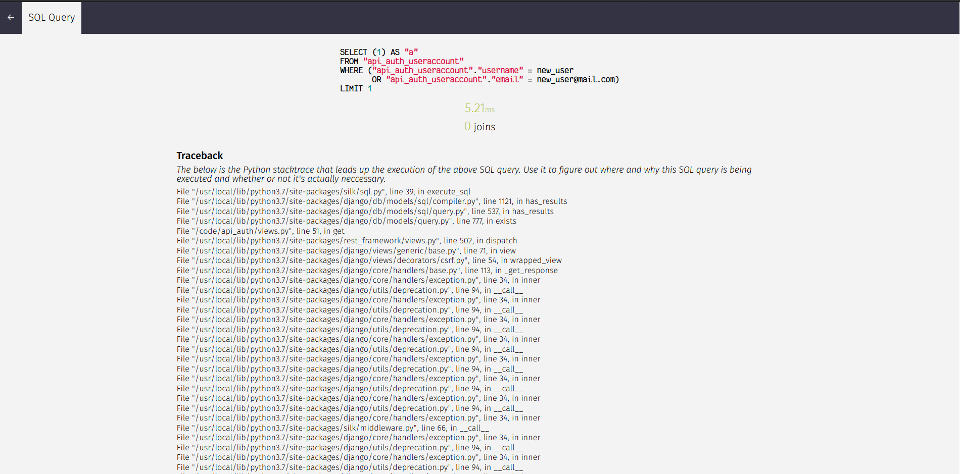 Profiling in Django. Profile your Django apps with ease. by Farhan