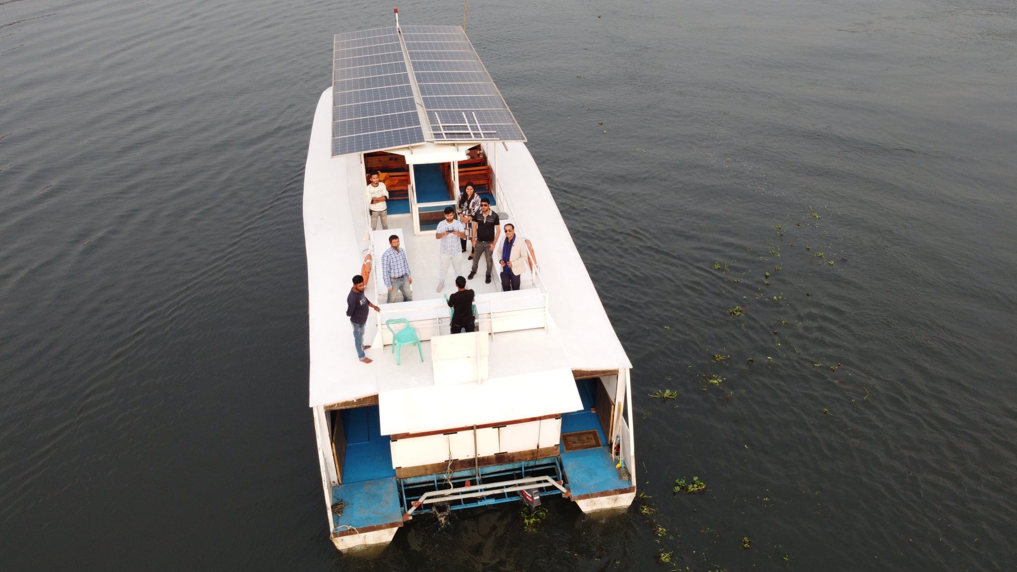 silent solar electric catamaran