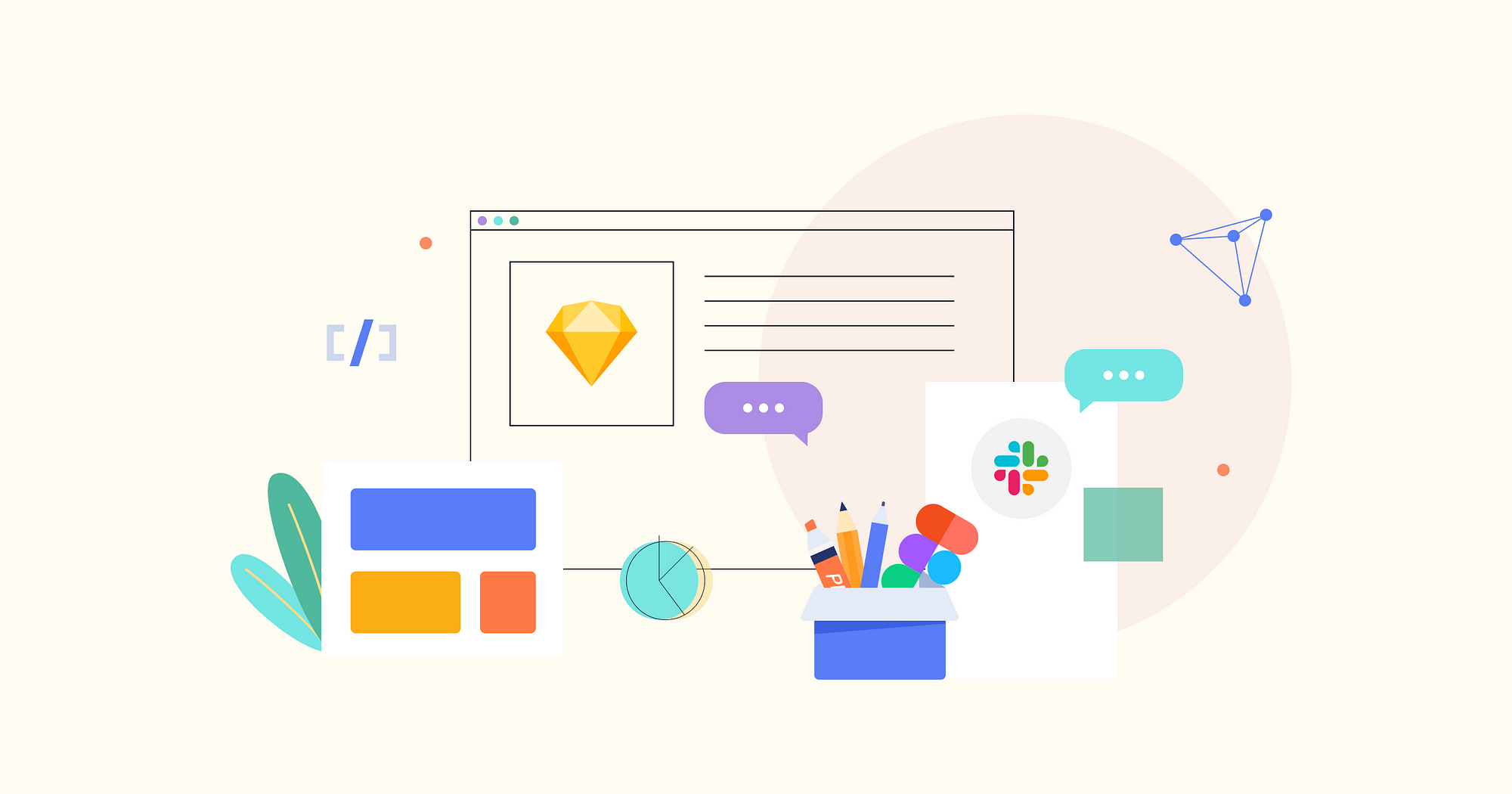 Designer tools illustration